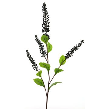 Branche artificielle de Phytolacca SULIYA, baies, noir-violet, 95cm