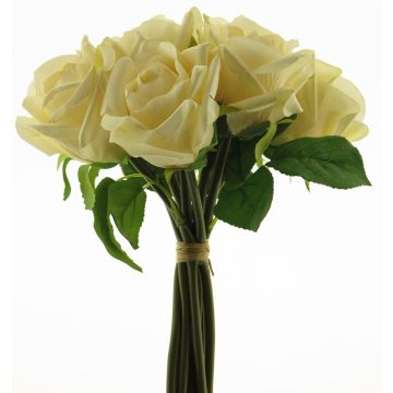 Bouquet de roses artificielles LANXIA, crème-rose, 25cm