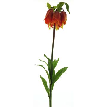 Fleur artificielle couronne impériale YATAO, orange-rouge, 120cm