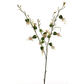Branche fleurie artificielle Cœur de Marie YANRAN, rose-vert, 80cm