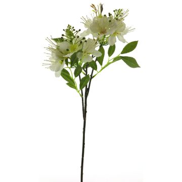 Branche artificielle d'aubépine MEIRAN avec fleurs, crème, 65cm