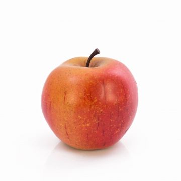 Fausse Pomme ANTHEA, orange-rouge, 8cm, Ø8cm