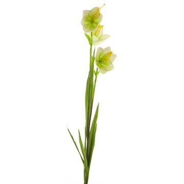 Fleur décorative Campanule WENXIN, crème-vert, 80cm