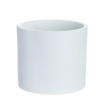 Cache-pot en céramique ALFIRK, structure sable, blanc ancien, 17,5cm, Ø19,5cm