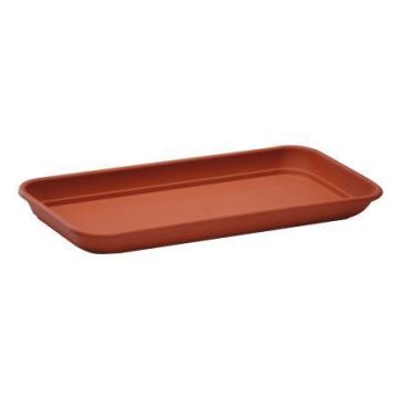 Soucoupe pour jardinière rectangulaire URMINA en plastique, terracotta, 47x16x3cm