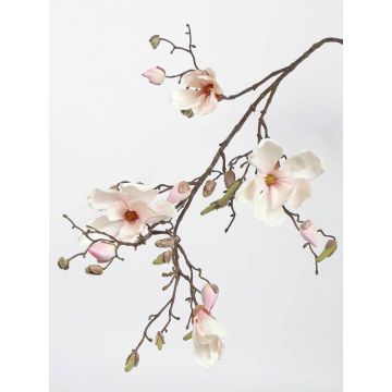 Magnolia en soie LORA, blanc-rose, 110cm, Ø10-12cm