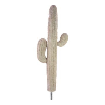 Cactus Saguaro artificiel LUCIEN, sur piquet, blanc, 80cm