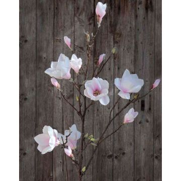 Branche de magnolia artificielle YONA, blanc-rose, 130cm