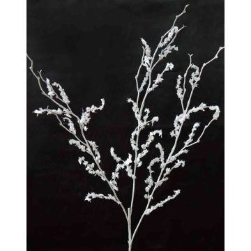 Branche artificielle de bouleau NICOLAY, paillettes, givré, argenté, 80cm