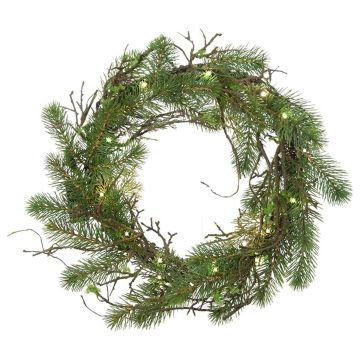 Couronne artificielle de sapin SILEAS avec branches, vert, Ø60cm Couronne artificielle de sapin SILEAS avec branches, vert, Ø60cm