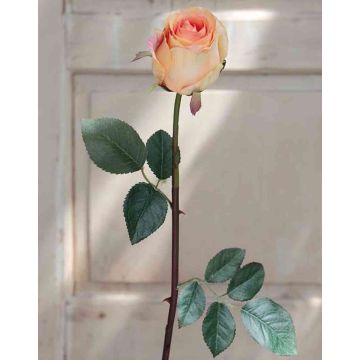Rose artificielle SAPINA, jaune-orange, 60cm, Ø6cm