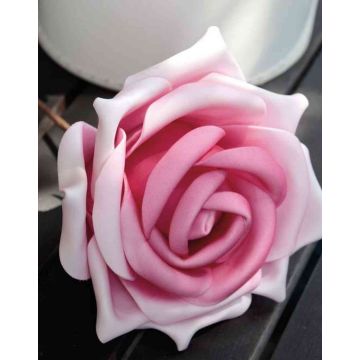 Rose décorative REGINE, rose, 30cm, Ø16cm