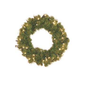 Couronne décorative Sapin SOLVEIG avec LEDs, vert, Ø45cm