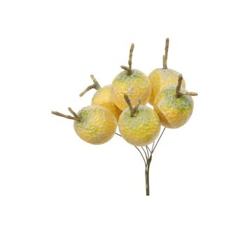Fruit décoratif Melon AUSAR, 6 pièces, jaune, Ø3cm