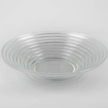 Coupe décorative en verre SELMA, transparent, 6cm, Ø27cm