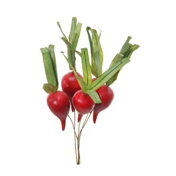 Légumes en plastique Radis AZNI, 6 pièces, rouge-fuchsia, Ø3cm