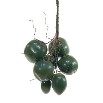 Fruit décoratif Noix de coco TIHANA, 8 pièces, vert, 12cm