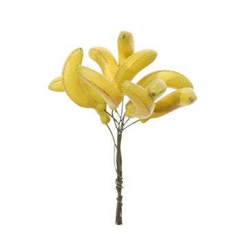 Fruit décoratif Banane TIMBA, 12 pièces, jaune, 14cm
