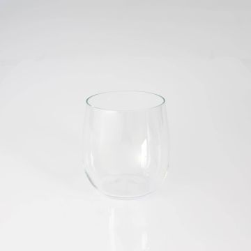 Porte-bougie en verre EMMY, transparent, 12cm, Ø9,5cm