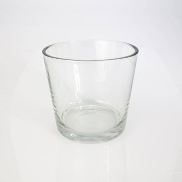 Pot de fleurs ALENA en verre, transparent, 16cm, Ø17cm