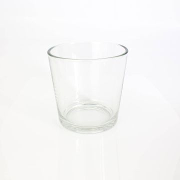 Pot à plantes en verre ALENA, transparent, 19cm, Ø18,5cm