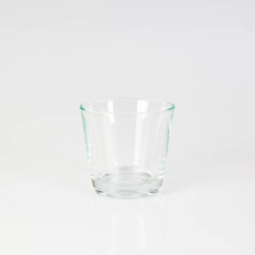 Bougeoir ALEX EARTH en verre, transparent, 8cm, Ø9cm