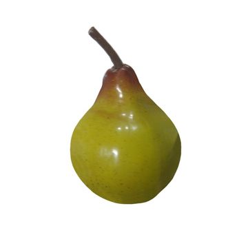 Fruit artificiel Poire DIREN, vert-rouge, 5cm, Ø4cm