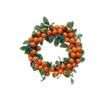 Couronne décorative KERRIE de mandarines, orange, Ø40cm