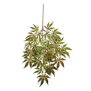 Branche d'érable du Japon artificielle AKAYO, 36 feuilles, vert-rouge-brun, 60cm 