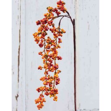Branche de baies de sureau artificielle SWANTJE, fruits, orange, 40cm