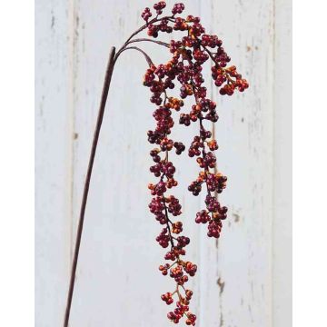 Branche artificielle de baies de sureau SWANTJE, fruits, bourgogne-orange, 40cm