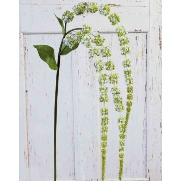 Branche artificielle d'amarante SENIO avec fleurs, vert-blanc, 70cm