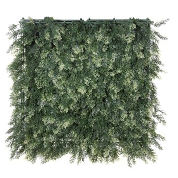 Haie en plastique / tapis d'asparagus acutifolius HOTARU, vert, 50x50cm