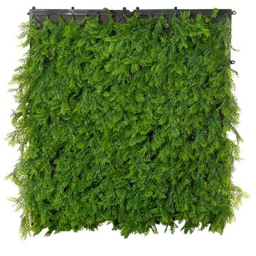 Haie artificielle / tapis de fougère nephrolépis ILMANU, vert, 50x50cm