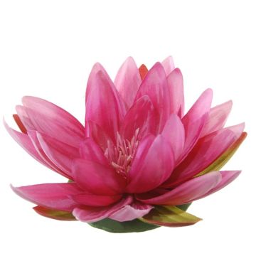 Fleur de lotus décorative SUADO, flottante, fuchsia, Ø14cm