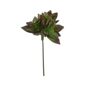Echeveria macdougallii artificiel ODINU, piquet, rouge bourgogne-vert, 8cm