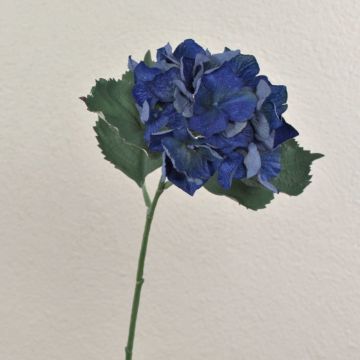 Fleur artificielle Hortensia GUNILLA, collection écologique, bleu royal, 60cm, Ø12cm