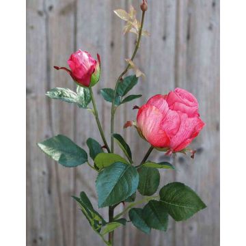 Rose artificielle CARUSA, fuchsia, 80cm, Ø8cm