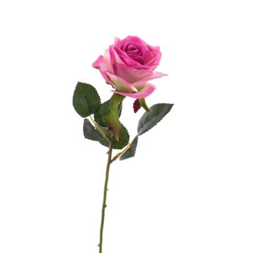 Rose en soie SIMONY, fuchsia, 45cm, Ø8cm