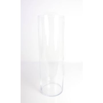 Vase décoratif SANSA EARTH, verre, transparent, 60cm, Ø19cm