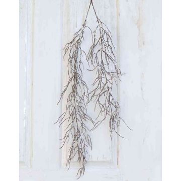 Branche de saule décorative FUNA, paillettes, enneigée, brun, 100cm