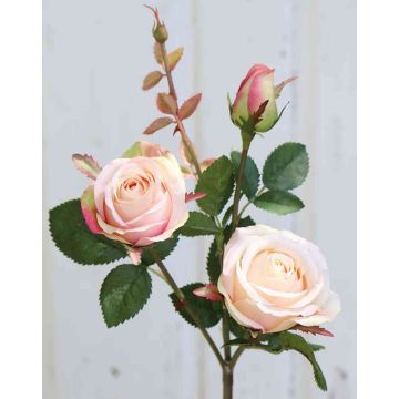 Rose en tissu DELILAH, abricot-rose, 55cm, Ø6cm