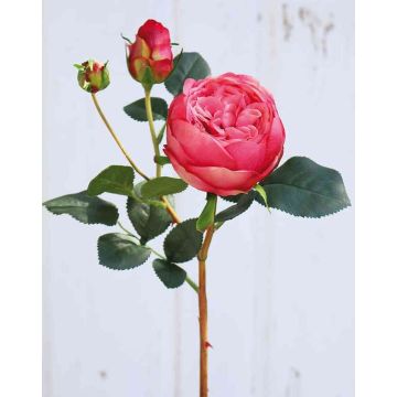Rose-Chou artificielle MIRETTA, fuchsia, 60cm, Ø3-9cm