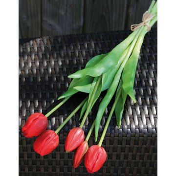Bouquet de tulipes artificielles LONA, rouge, 45cm, Ø15cm