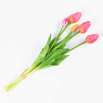 Bouquet de tulipes artificielles LONA, rose-vert, 45cm, Ø15cm