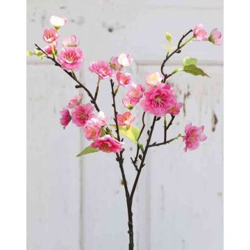 Branche de fleurs de cerisier artificielle SOEY, rose-rose fuchsia, 45cm