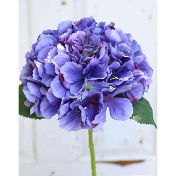 Hortensia artificiel MALENA, bleu-rose, 40cm, Ø19cm