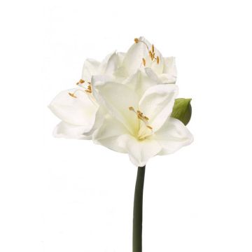 Amaryllis en tissu BENITA, blanc, 55cm, Ø10cm