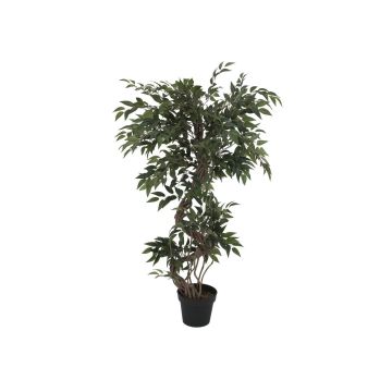 Ficus benjamina artificiel MIYU, troncs naturels, vert, 130cm