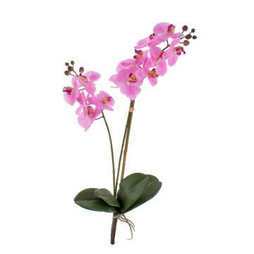 Orchidée Phalaenopsis en soie CANDIDA sur piquet, rose, 65cm, Ø7-8cm